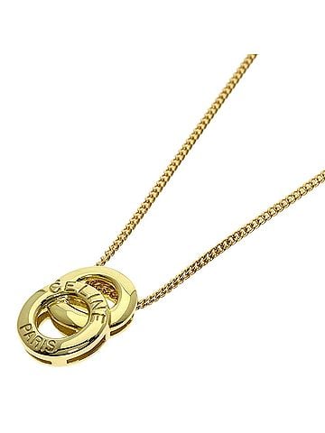 Céline Celine Double Circle Necklace, 18K Yellow Gold, Women's (view 1)