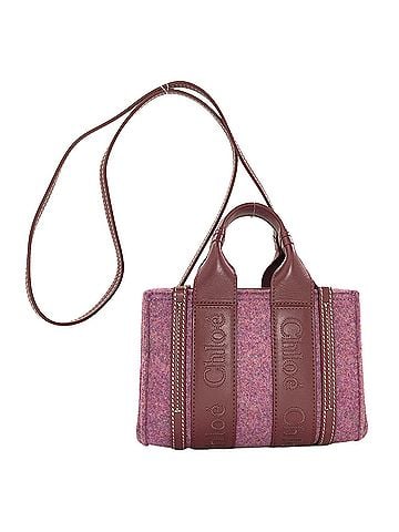 Chloé Chloé Chloe Woody Mini 2-Way Handbag Felt/Leather Women's CHLOE (view 2)