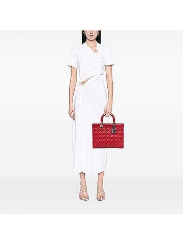 Dior Large Lambskin Cannage Lady Dior (view 2)