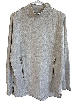 Varley Mock Neck Sweatshirt Zip Pocket Pullover Long Sleeve T-Shirt (view 1)