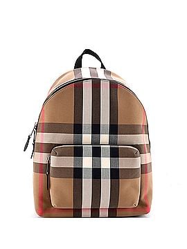 Burberry Jeff Backpack House Check Canvas Medium (view 1)