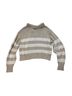 Quince 100% Cotton Stripes Tan White Pullover Sweater Size S - photo 2