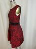 Eliza J 100% Polyester 100% Polyester Floral Red Cocktail Dress Size 6 - photo 3