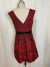 Eliza J 100% Polyester 100% Polyester Floral Red Cocktail Dress Size 6 - photo 4