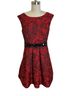 Eliza J 100% Polyester 100% Polyester Floral Red Cocktail Dress Size 6 - photo 1