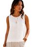 Cloth & Stone Plaid White Ivory Sleeveless Top Size XS - photo 2
