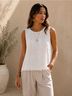 Cloth & Stone Plaid White Ivory Sleeveless Top Size XS - photo 10