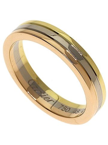 Cartier Cartier Three-Color Ring #48, 18K Yellow Gold/18K White Pink Gold, Women's. (view 1)