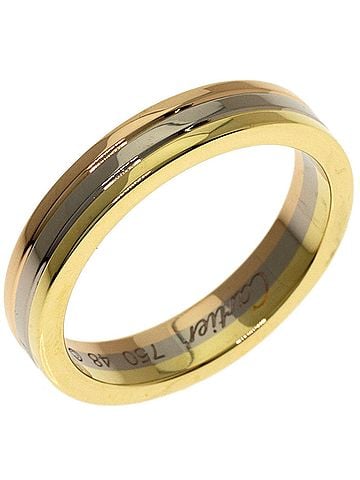 Cartier Cartier Three-Color Ring #48, 18K Yellow Gold/18K White Pink Gold, Women's. (view 2)