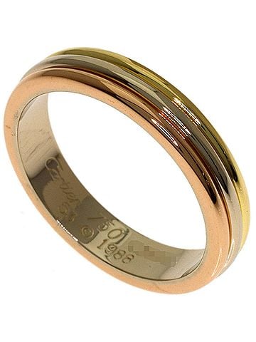 Cartier Cartier Three-Color #53 Ring - 18K Yellow Gold/18K White Pink Gold Women's CARTIER (view 1)