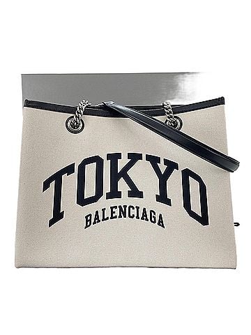 Balenciaga Balenciaga Ginza Limited Edition CITES DUTY FREE Tote Bag, White (view 1)