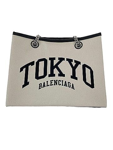 Balenciaga Balenciaga Ginza Limited Edition CITES DUTY FREE Tote Bag, White (view 2)