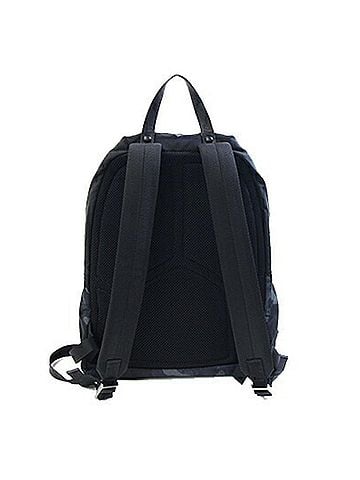 Prada Prada Backpack, Navy, Gray, Black, Nylon, Leather, Camouflage Pattern, Men's PRADA (view 2)