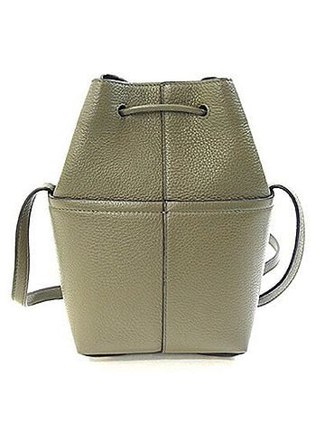 Salvatore Ferragamo Salvatore Ferragamo Ferragamo Shoulder Bag Double Gancini AU22 0382 Olive Green Leather Pouch Women's Salvatore (view 2)