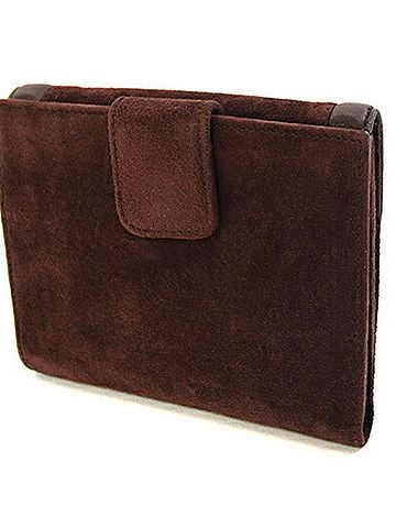 Gucci Gucci W-Wallet 035 001 0846 Dark Brown Suede Leather Compact Wallet Bi-fold Vintage Women's GUCCI (view 2)