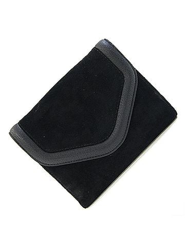 Gucci Gucci W-Wallet 035 001 0846 Black Suede Leather Compact Wallet Bi-fold Vintage Women's GUCCI (view 1)