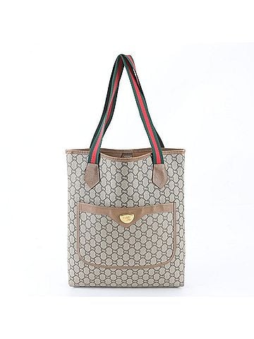 Gucci Excellent condition Gucci GG Supreme Sherry Line leather tote bag, handbag, shoulder bag for men. (view 1)