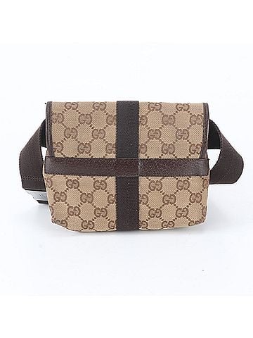 Gucci Gucci GG Canvas 131236 Leather 2-Way Body Bag, Waist Pouch, Shoulder Brown, Men's (view 2)