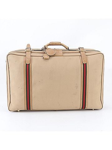 Gucci Vintage Gucci Sherry Line Leather Trunk Hard Case Boston Handbag Brown Men's (view 1)