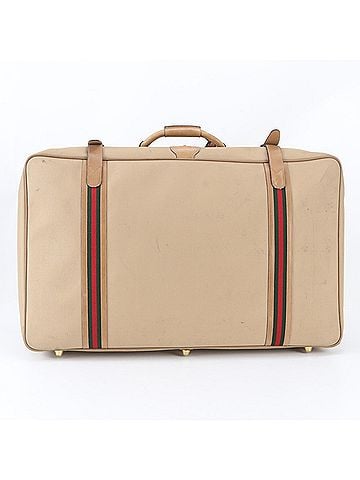 Gucci Vintage Gucci Sherry Line Leather Trunk Hard Case Boston Handbag Brown Men's (view 2)