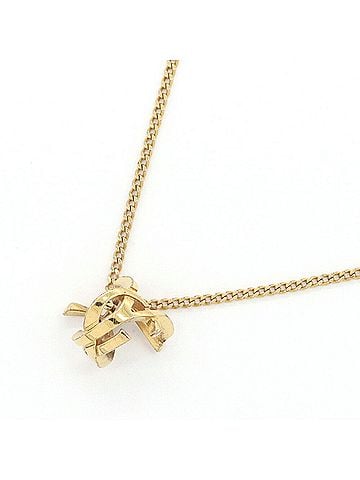 Yves Saint Laurent Yves Saint Laurent Saint Laurent Monogram Twist Necklace 651779 Gold Metal Pendant YSL Women's SAINT LAURENT (view 1)