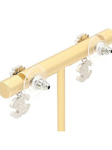 Chanel Chanel Earrings, Off-White, Red, Purple, Metal, 04P, 2004 Model, Ladybug, Coco Mark, Women's, CHANEL (view 2)