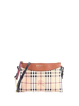Burberry Peyton Crossbody Bag Haymarket Coated Canvas (view 1)