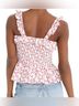 J.Crew 100% Cotton Floral Pink White Tank Top Size L - photo 3