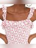J.Crew 100% Cotton Floral Pink White Tank Top Size L - photo 5