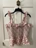 J.Crew 100% Cotton Floral Pink White Tank Top Size L - photo 10