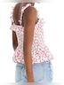 J.Crew 100% Cotton Floral Pink White Tank Top Size L - photo 4