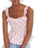 J.Crew 100% Cotton Floral Pink White Tank Top Size L - photo 2