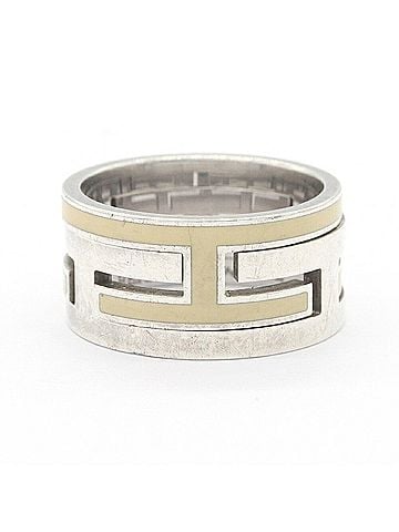 Hermès Hermes Ring Move H Cream Silver Sterling 925 Women's HERMES (view 1)