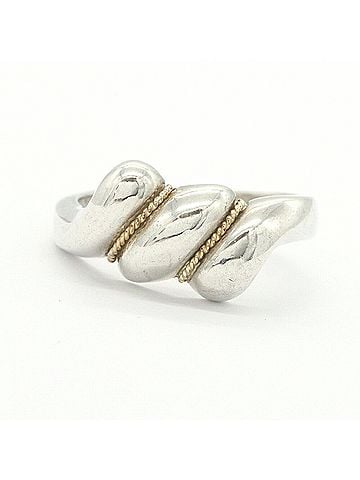 Tiffany & Co. Tiffany & Co. Candy Twist Ring, Sterling Silver 925 and Yellow Gold, Combination Women's. (view 1)