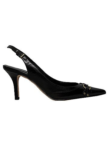Christian Dior Dior CD Slingback Pumps in Black Leather (view 1)