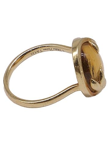 Tiffany & Co. Tiffany & Co. Paloma Picasso Olive Leaf Citrine Ring in Yellow Gold Metal (view 2)