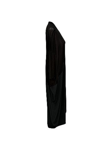 Rick Owens Rick Owens Crewneck Kite Maxi Dress in Black Cupro (view 2)