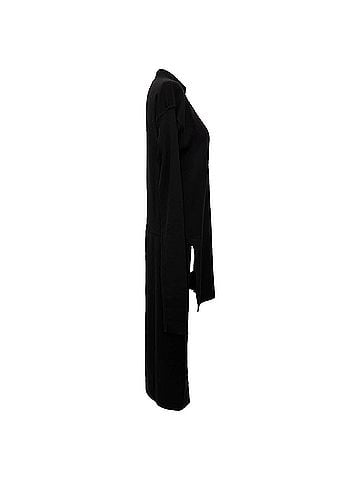 Rick Owens Rick Owens Long Back Midi Dress in Black Wool (view 2)