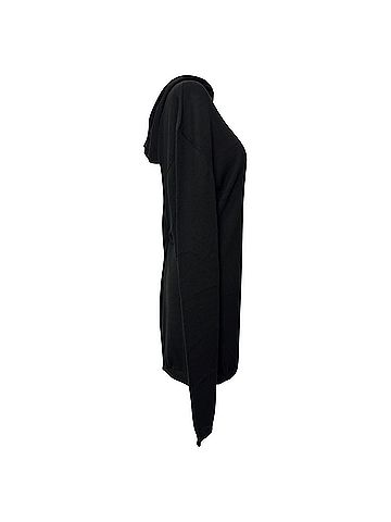Rick Owens Rick Owens Knitted Hoodie in Black Wool (view 2)