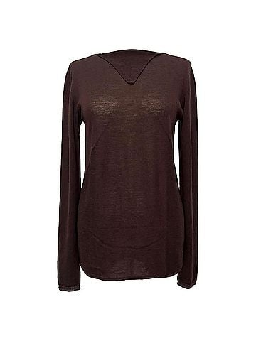 Rick Owens Rick Owens Knitted Sweater in Brown Wool (view 1)
