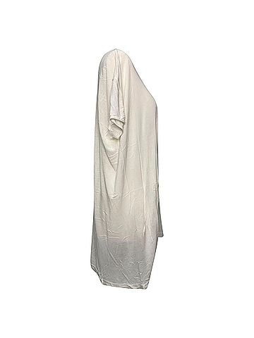 Rick Owens Rick Owens Hiked T-shirt in White Viscose (view 2)