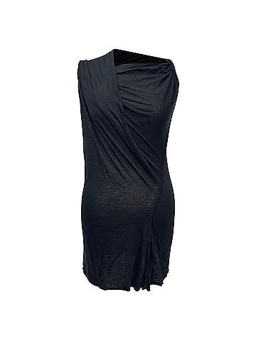 Rick Owens Rick Owens Lilies Cross Drape Front Top in Black Cotton (view 1)