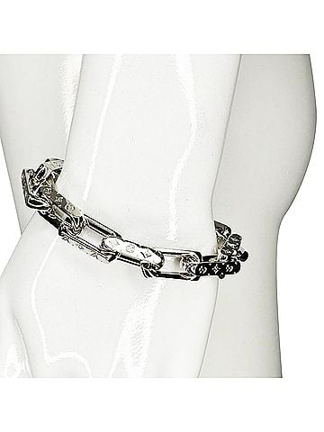 Louis Vuitton Louis Vuitton Monogram Chain Bracelet in Silver Metal (view 2)