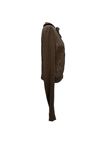 Rick Owens Rick Owens Asymmetric Zip-Up Sweatshirt in Brown Cotton (view 2)