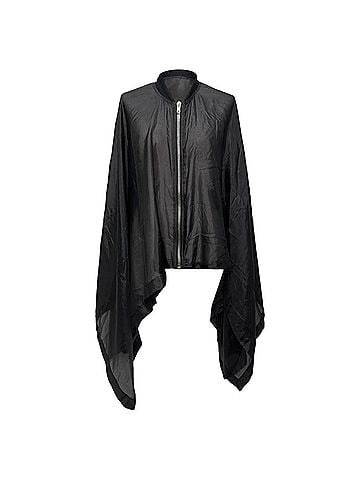 Rick Owens Rick Owens Zip Poncho in Black Silk (view 1)
