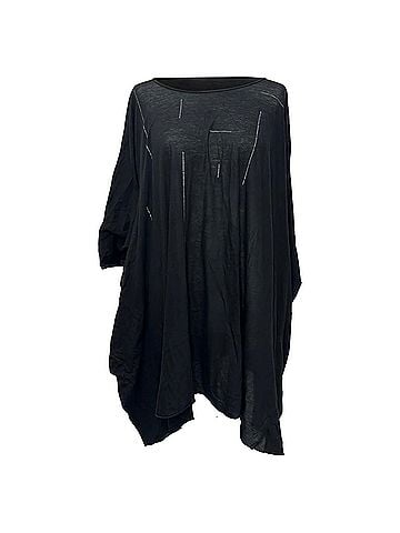 Rick Owens Rick Owens Tunic T-Shirt in Black Cotton (view 1)