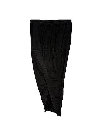 Rick Owens Rick Owens DRKSHDW Drawstring Pillar Midi Skirt in Black Cotton (view 2)