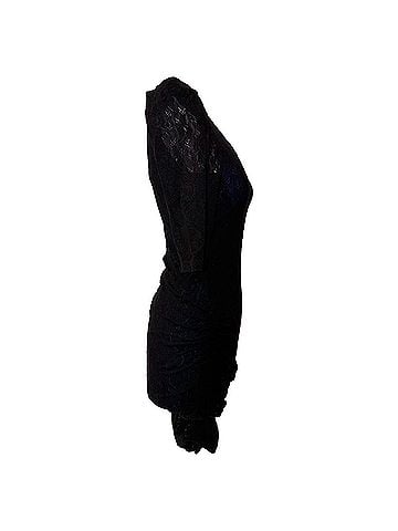 Sandro Sandro Lace Mini Dress in Black Polyamide (view 2)