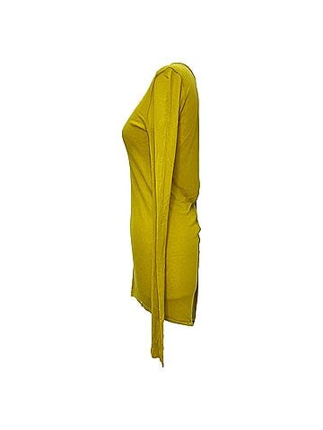 Rick Owens Rick Owens Ziggy Banana Tank Top in Yellow Viscose (view 2)