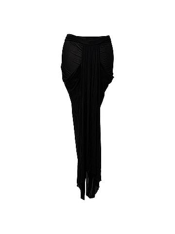 Rick Owens Rick Owens Draped Midi Skirt in Black Cupro (view 1)